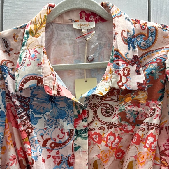 Floral Paisley Button-Up Dress - Picture 2 of 4